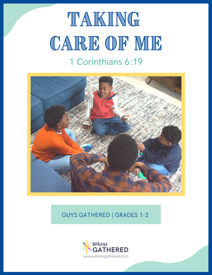 A cover of the Life Group Kit for kids Bible study lesson called Taking Care of Me for boys.