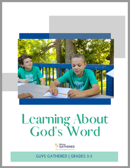 A cover of the Life Group Kit for kids Bible study lesson on Learning About God's Word for boys.