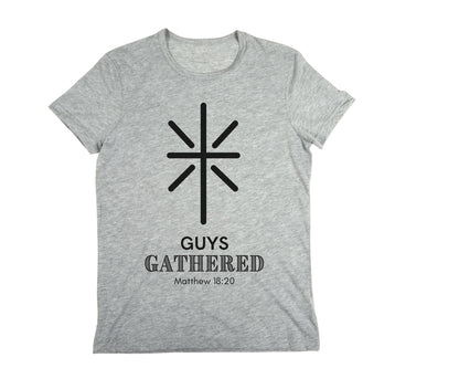 Christian Men small Life Group t-shirt in gray.